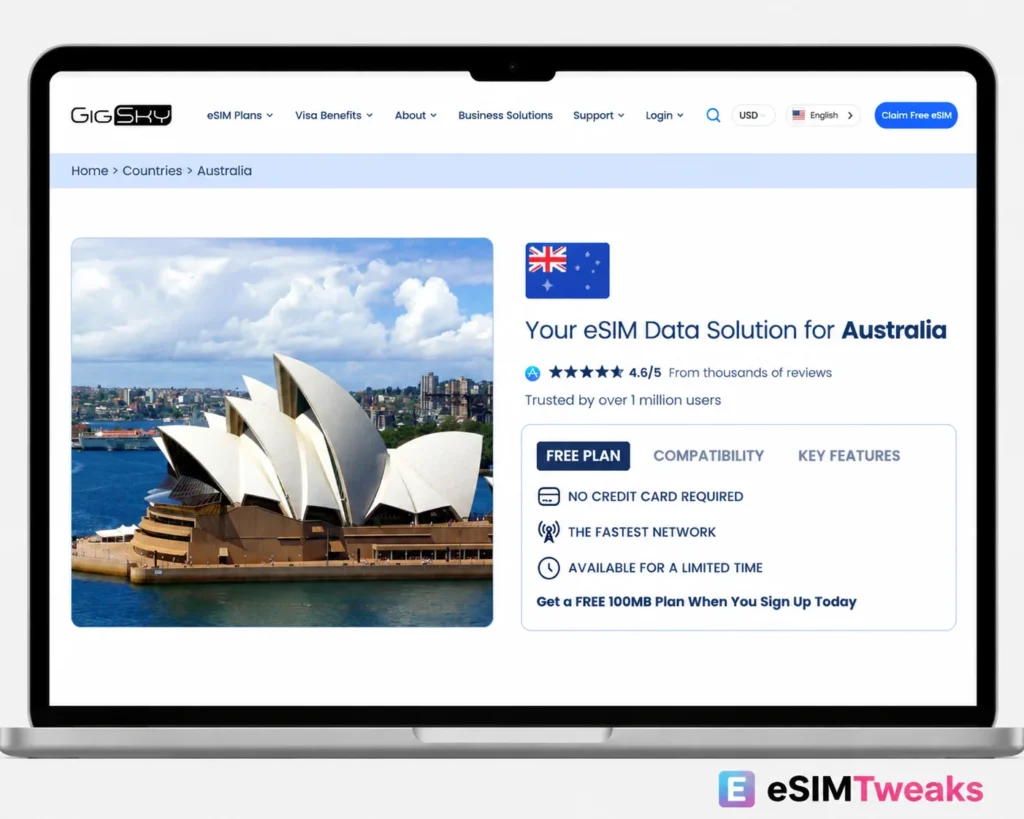 12 Best eSIM for Australia 2026: Telstra vs Everyone 16 GigSky Australia Esim