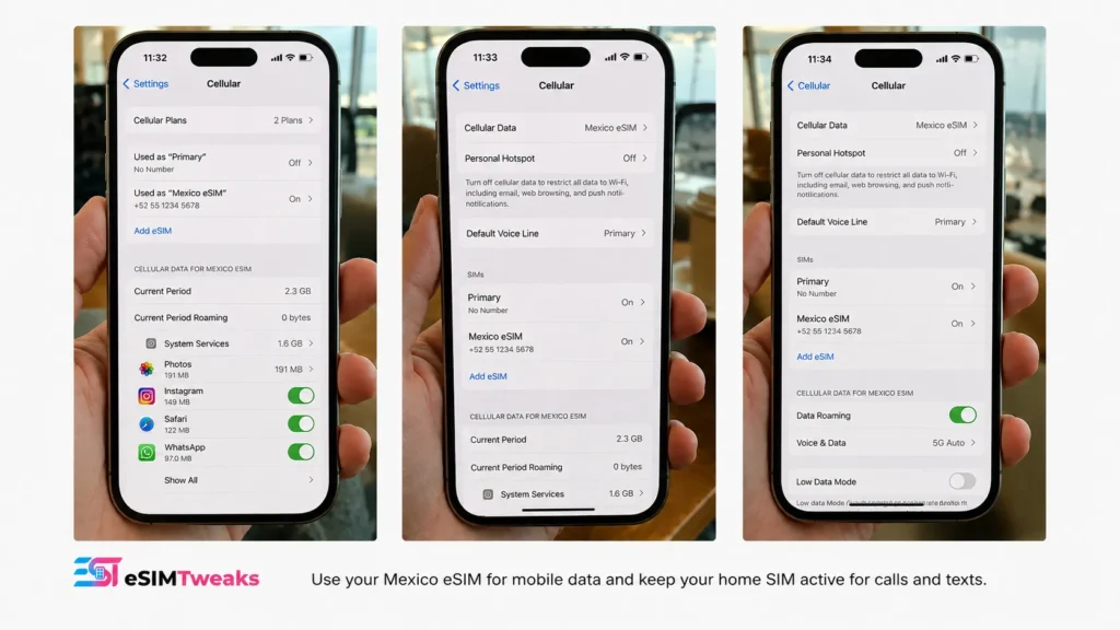 Best eSIM for Mexico 2026: 12 Plans Tested & Ranked 3 Mexico eSIM setup on three iPhones
