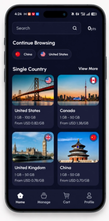 11 Best eSIM for UAE & Dubai 2026: Tested & Ranked 9 Nomad app showing country eSIM plans and destination search