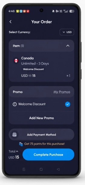Nomad eSIM Promo Code 2026: 15% Off With ESIMDUDE15 8 Nomad checkout screen showing Add Promo Code option