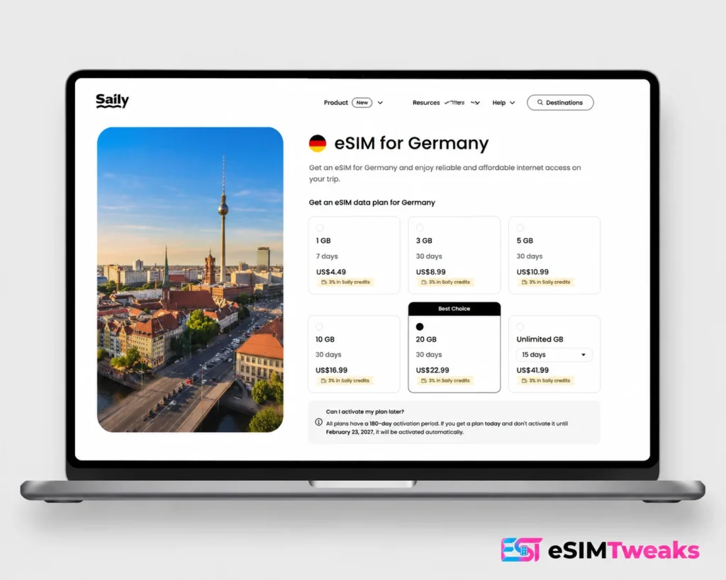 Saily Germany eSIM Plan