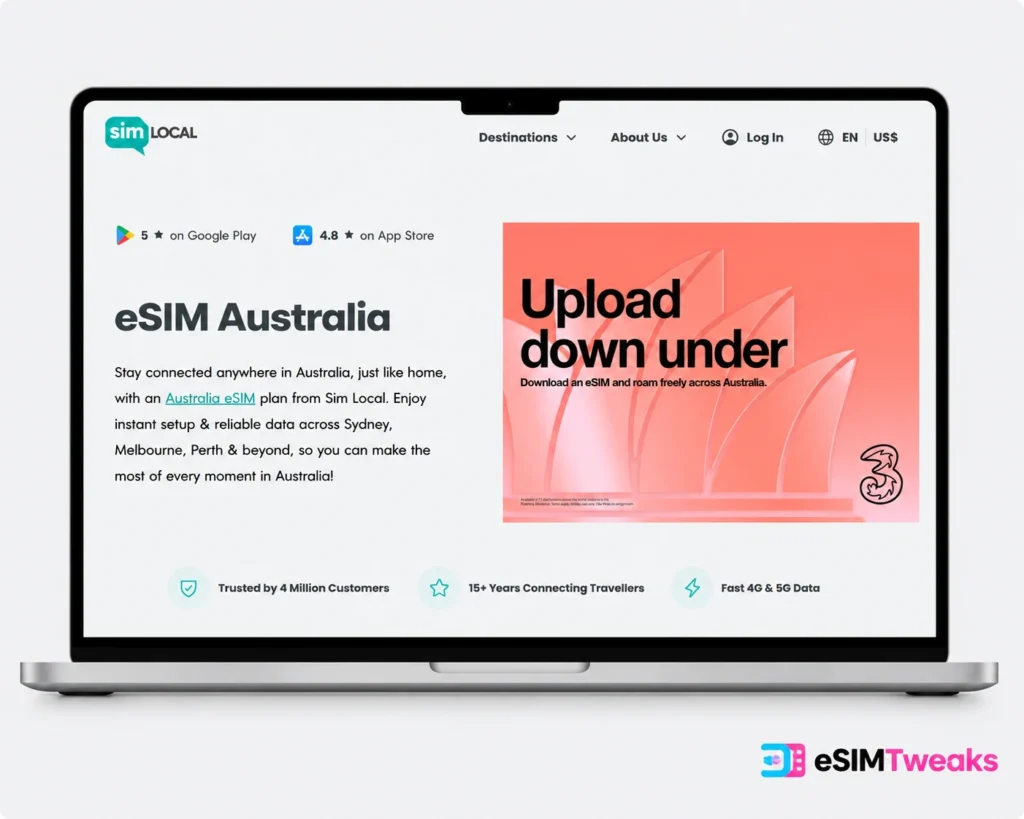 12 Best eSIM for Australia 2026: Telstra vs Everyone 4 Sim Local Australia