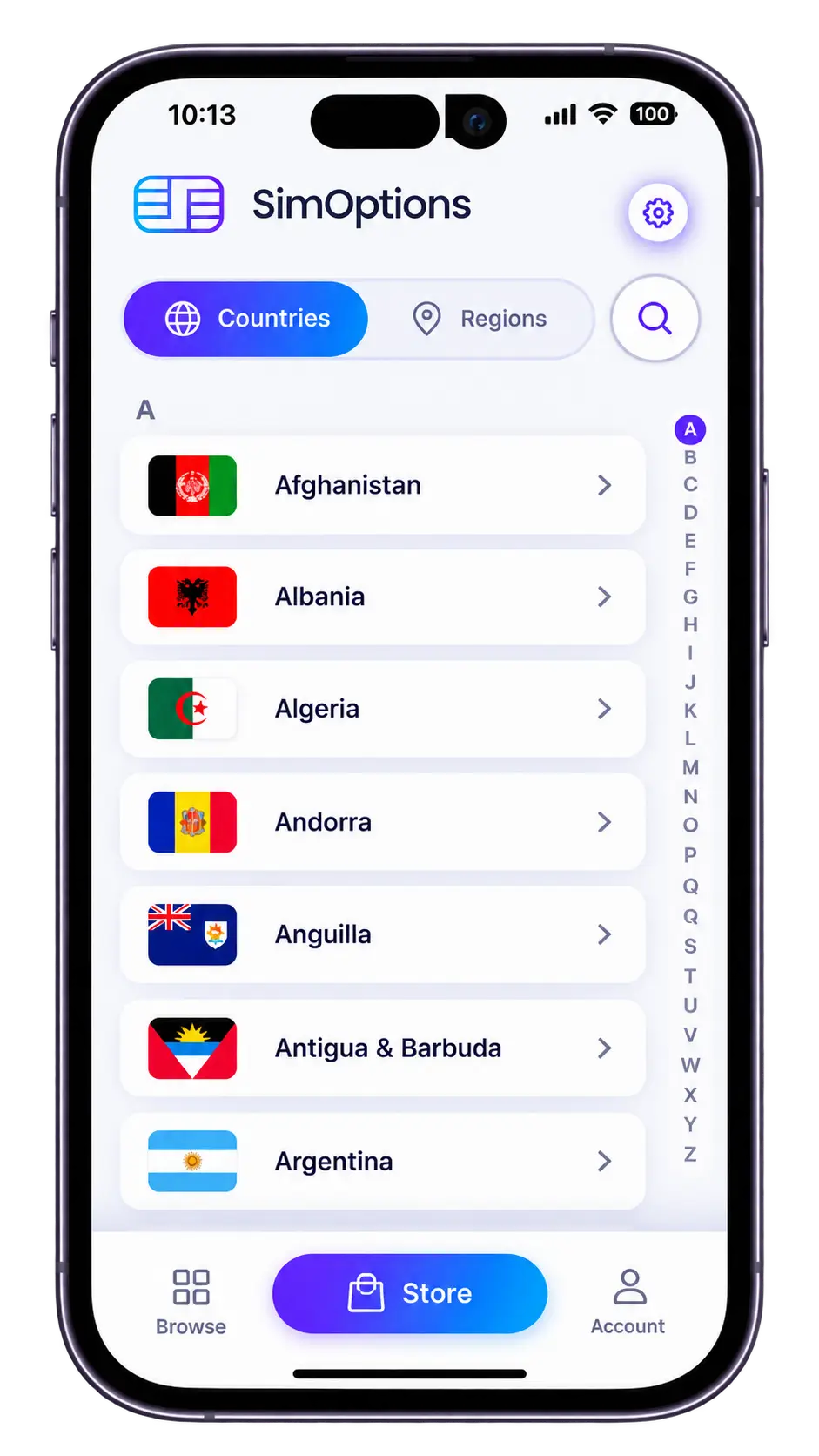 SimOptions app