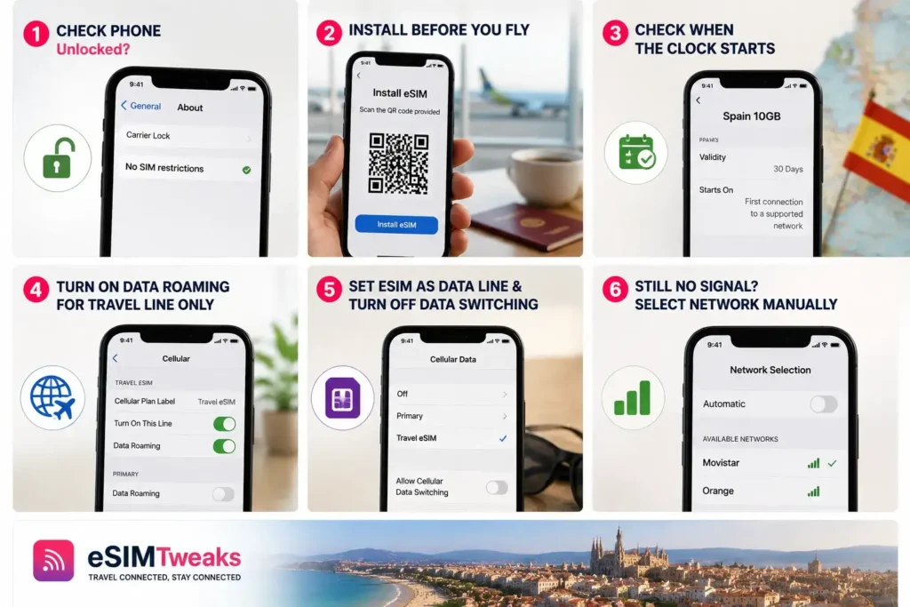 Spain eSIM Setup Guide