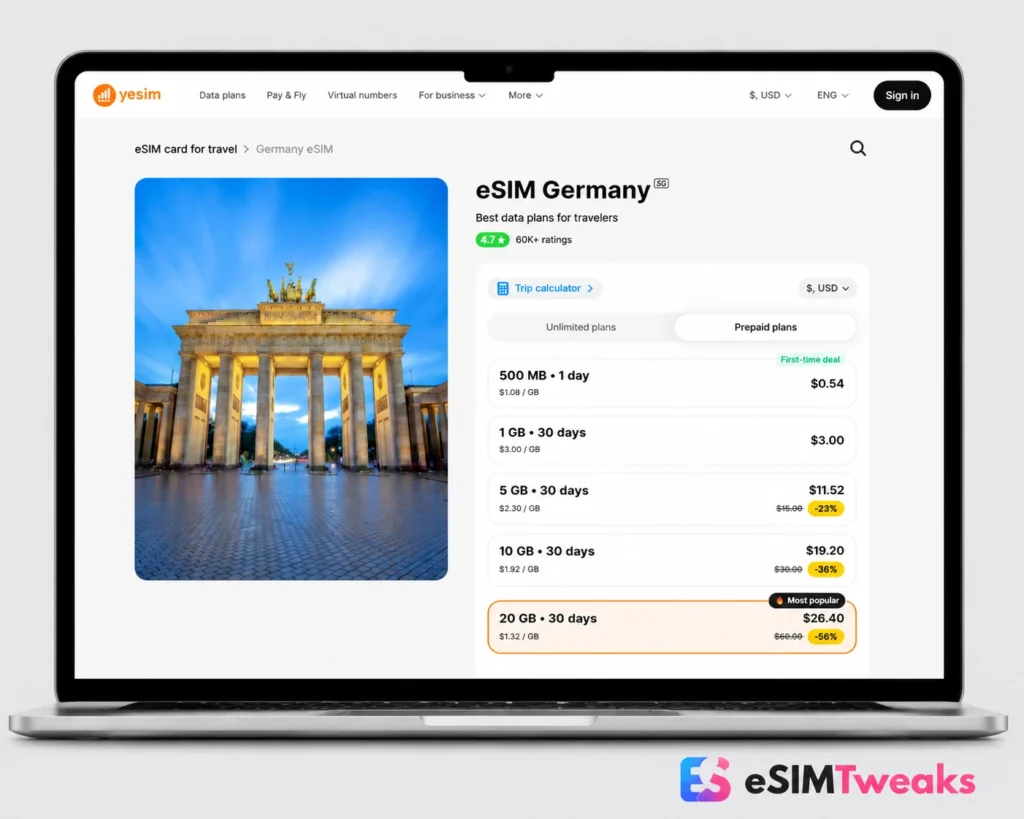 Yesim Germany eSIM Plan