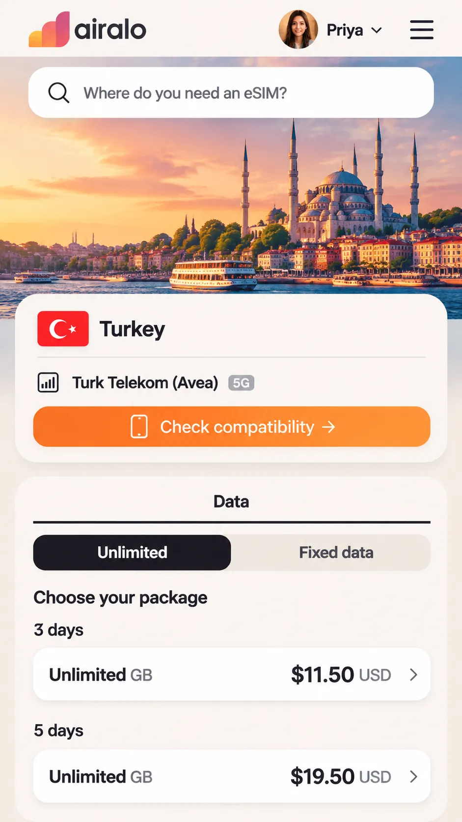 Airalo - eSIM for Turkey