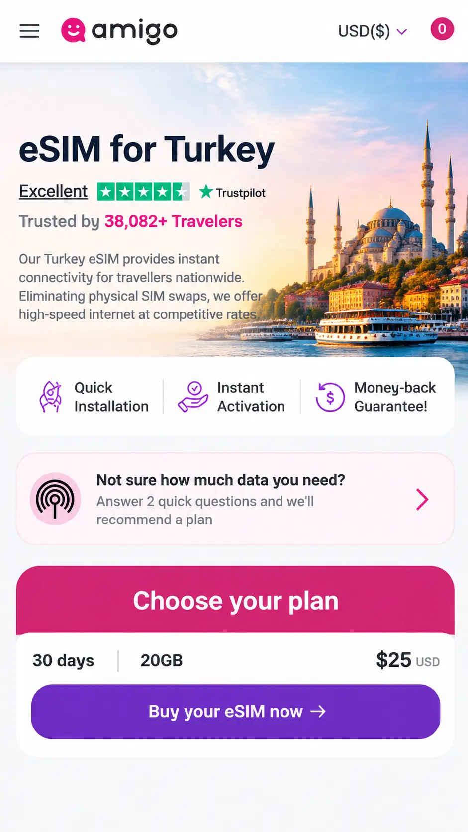 Amigo - eSIM for Turkey