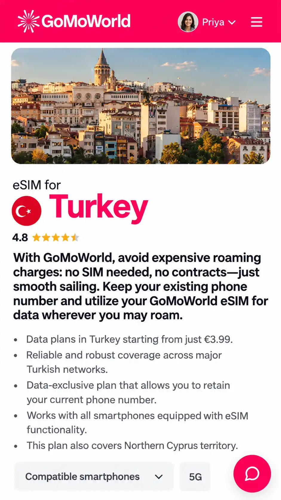 GoMoWorld - eSIM for Turkey
