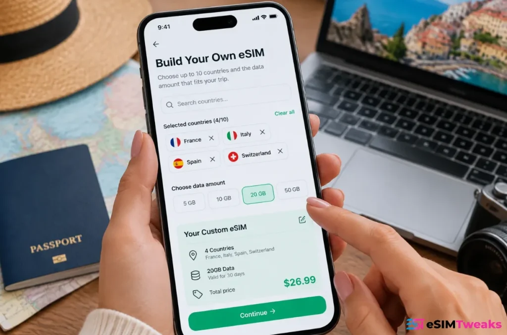 Simbye Coupon Code ESM15: 15% Off Every eSIM Plan 18 Simbye - Build Your Own eSIM feature