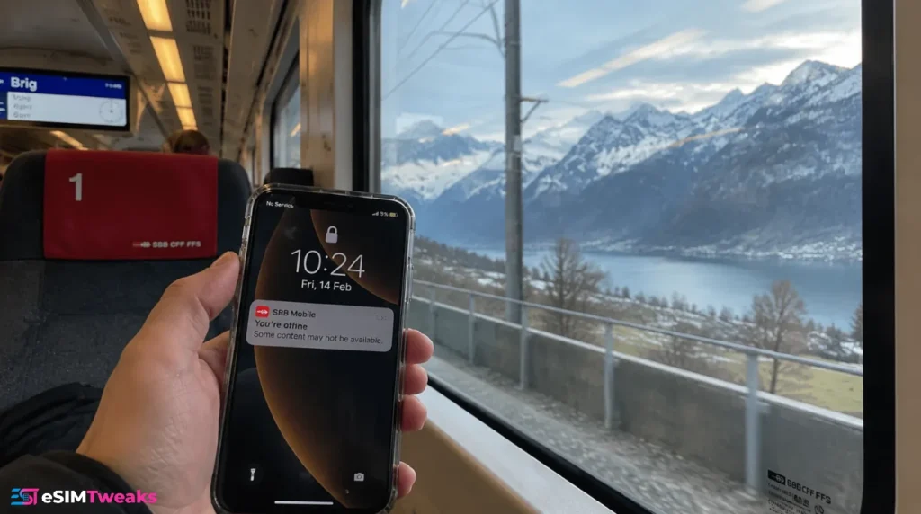 Swiss train mobile signal loss inside carriage