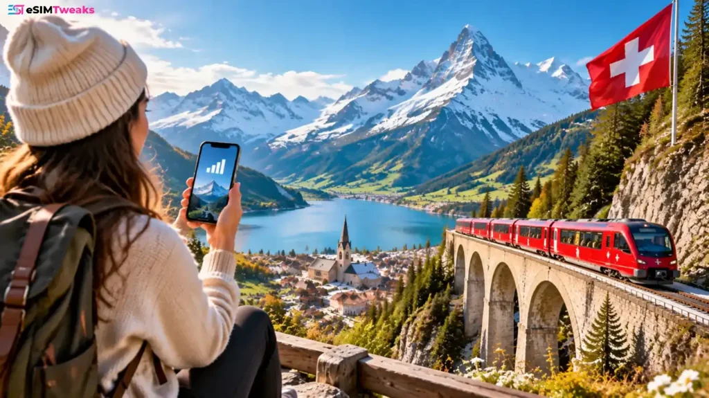 Switzerland travel eSIM connection