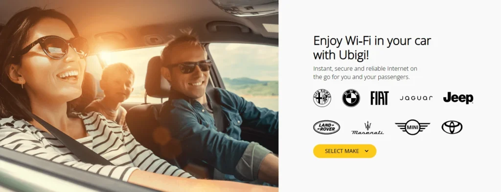 Ubigi connected car partnerships