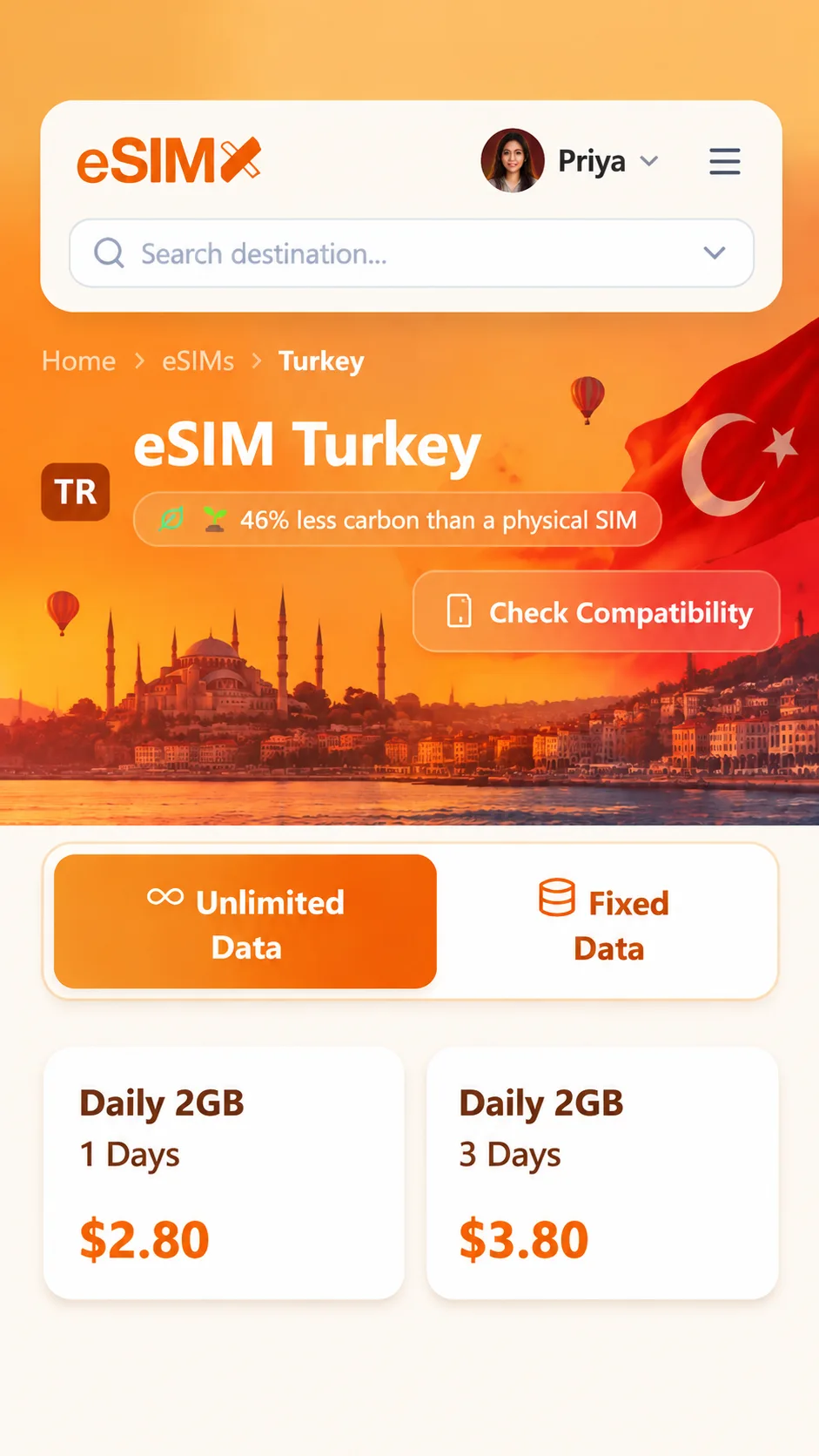 eSIMX for Turkey