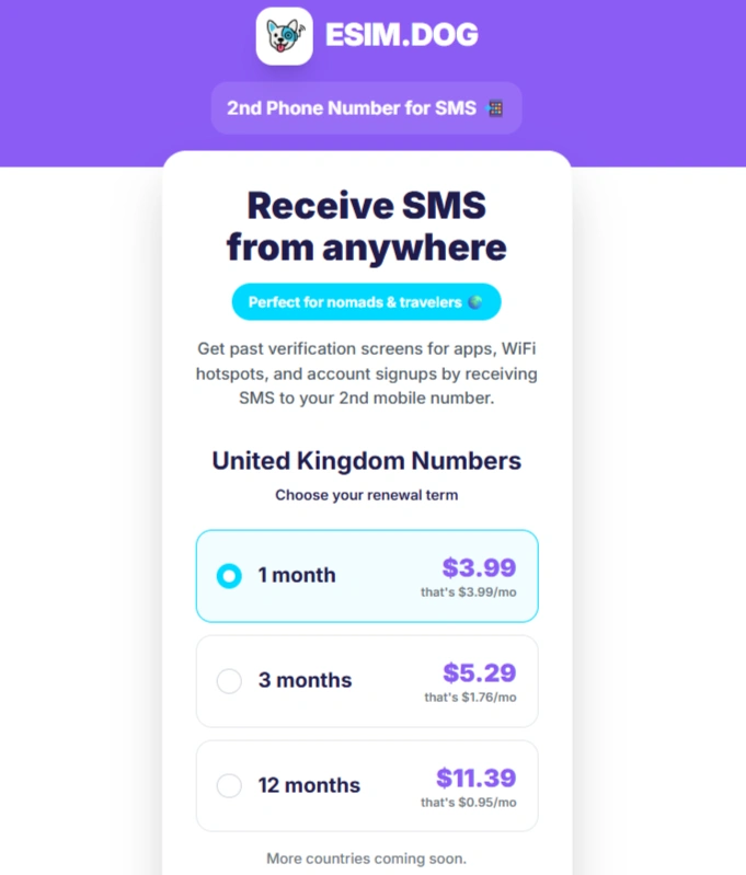 esim.dog - Phone Number