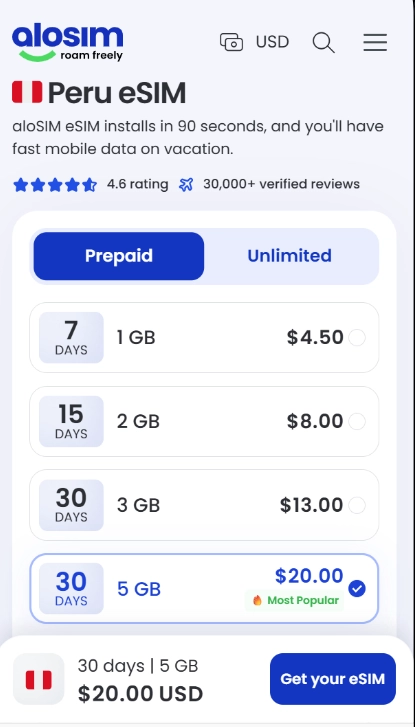 Best eSIM for Peru 2026: 10 Ranked, Priced and Pressure Tested 15 Alosim Esim for Peru