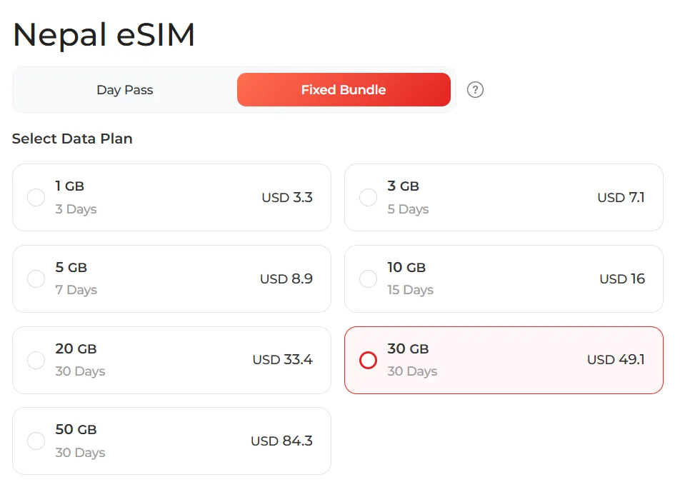 Best eSIM for Nepal 2026: 9 Plans Ranked by Price & Coverage 10 Billion Connect Nepal 10GB eSIM plan