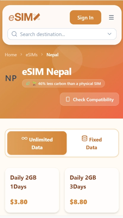 Best eSIM for Nepal 2026: 9 Plans Ranked by Price & Coverage 17 ESIMX eSIM For Nepal