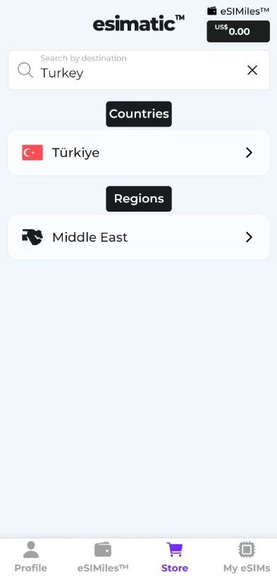 Esimatic - Choose Your Destination