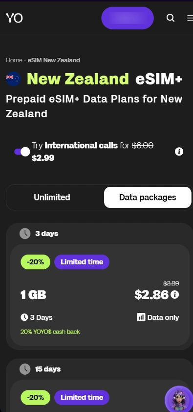 eSIM for New Zealand: 9 Best & Cheapest Plans (2026) 8 Global Yo eSIM for New Zealand