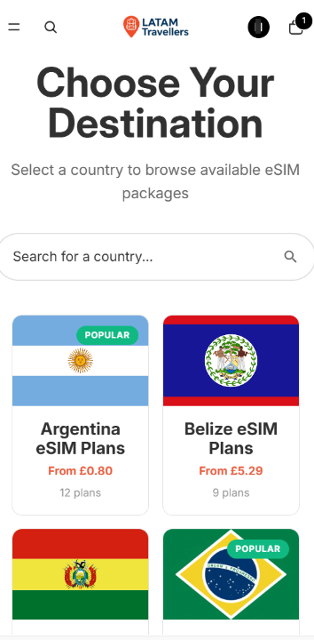 Latam Travellers Choose Esim Country