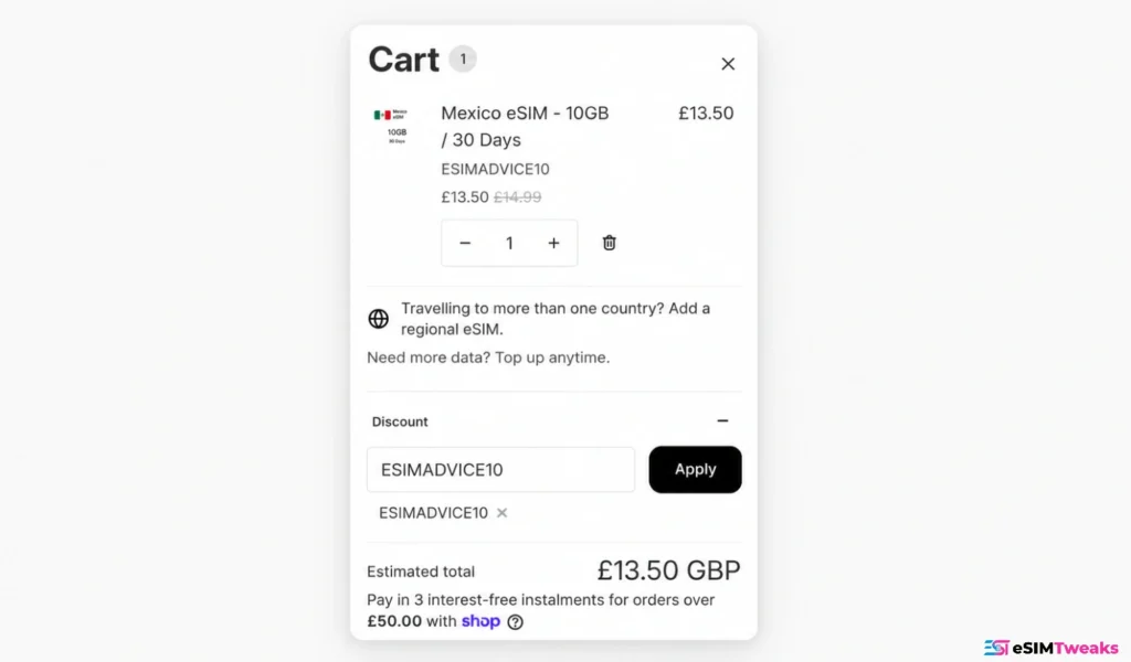 Latam Travellers ESIMADVICE10 coupon code working