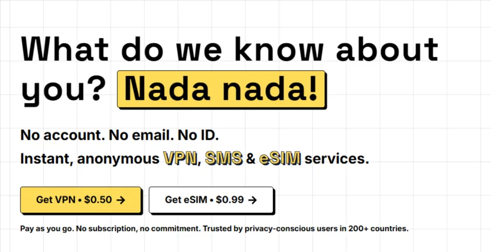 nadanada Coupon Code: 10% Off + a Hidden Catch 23 Nadanada eSIM privacy with no account or ID