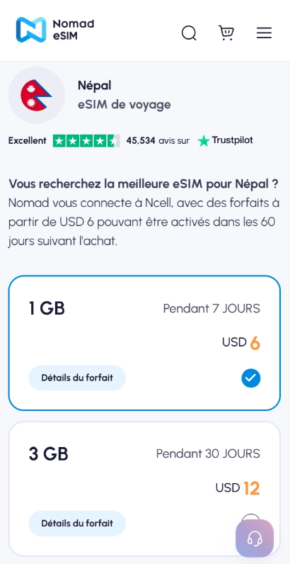 Best eSIM for Nepal 2026: 9 Plans Ranked by Price & Coverage 14 Nomad eSIM For Nepal