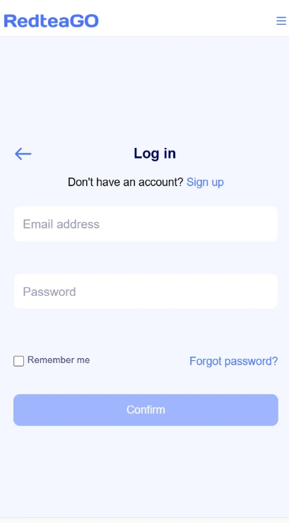 RedteaGO Promo Code 2026: 5% Off, Plans Under $10 19 RedteaGo - login page