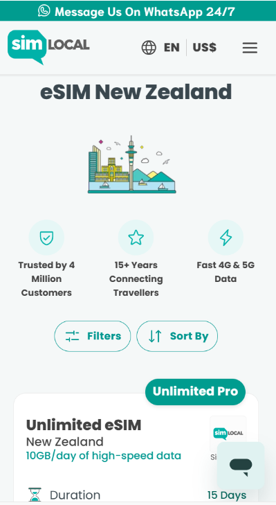 eSIM for New Zealand: 9 Best & Cheapest Plans (2026) 13 Sim Local eSIM for New Zealand