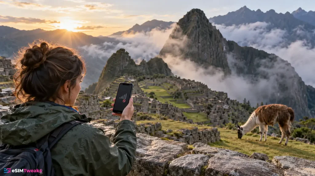 Best eSIM for Peru 2026: 10 Ranked, Priced and Pressure Tested 3 Traveler testing eSIM in Arequipa