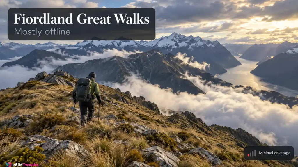 eSIM for New Zealand: 9 Best & Cheapest Plans (2026) 17 iordland Great Walks with limited mobile coverage