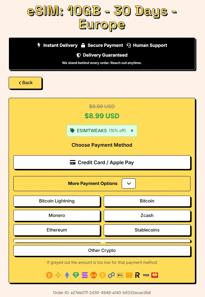 nadanada Coupon Code: 10% Off + a Hidden Catch 11 nadanada ESIMTWEAKS 10% coupon applied at checkout